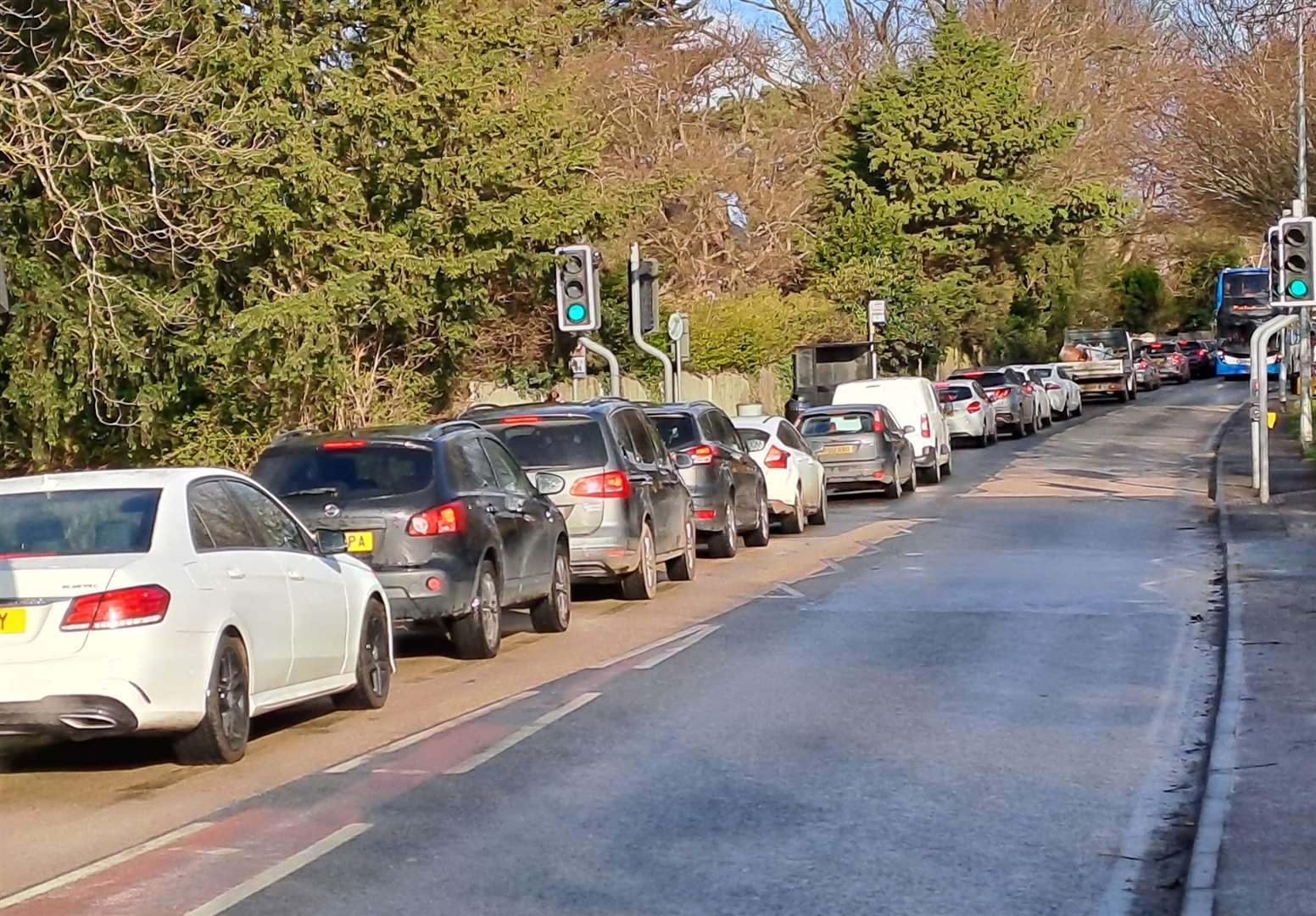 Traffic was at a standstill along Canterbury Road heading into Herne Bay