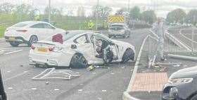 The latest crash involved a white BMW