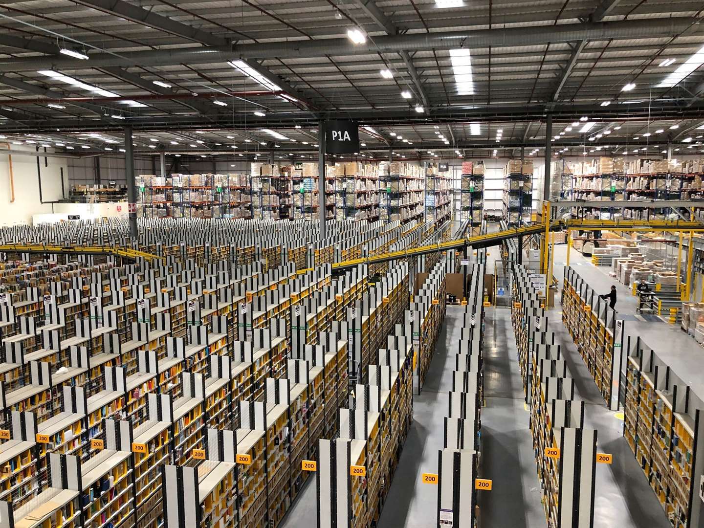 Inside the Amazon Fulfilment Centre in Dunfermline (Douglas Barrie/PA)