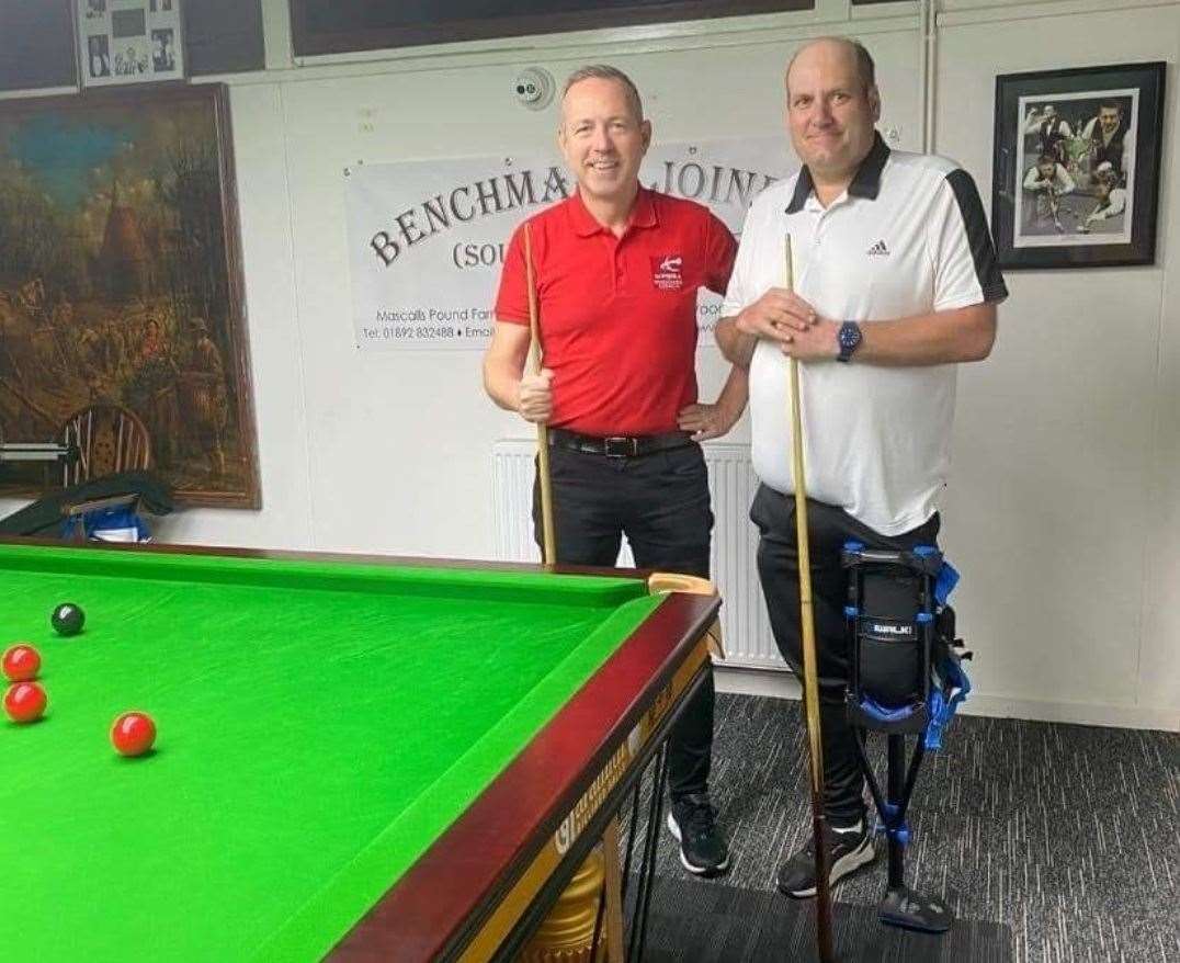 Martin with his coach Lee Smith. Picture: Martin Brunker