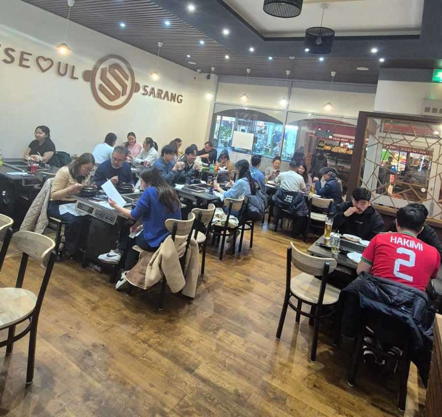 Seoul Sarang was packed with customers on its opening weekend. Picture: Gyanju Sherpa