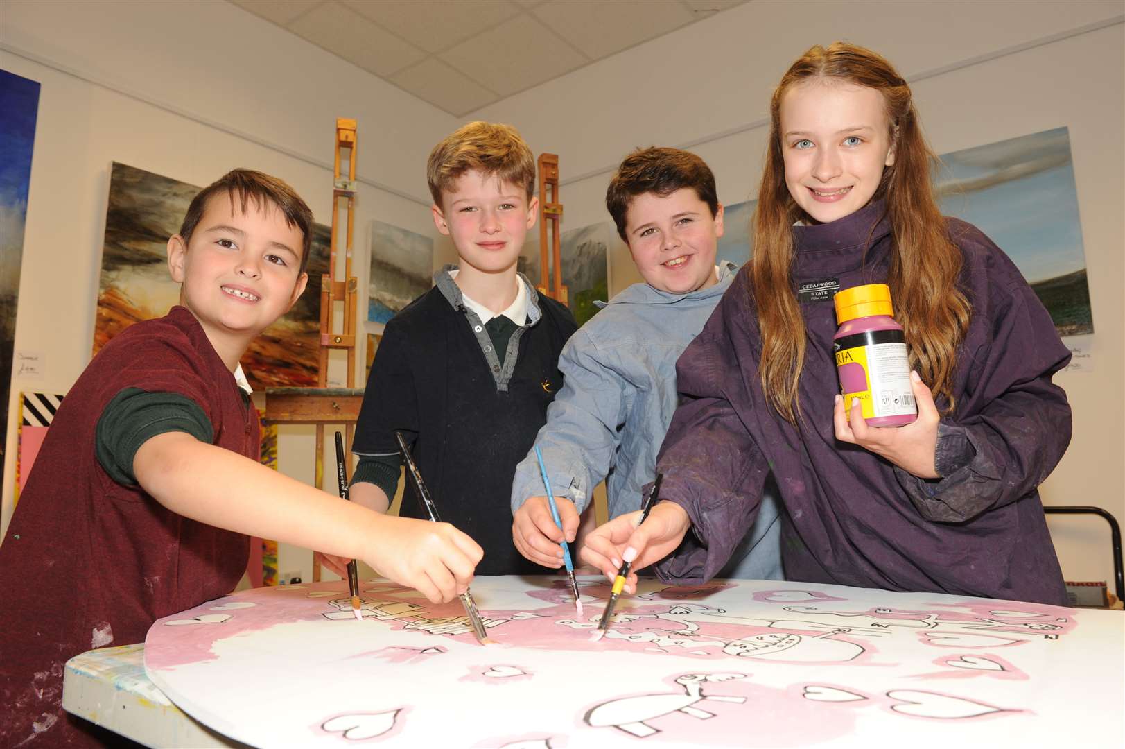 L-R: Charlie, Max, Finlay and Beau from Joydens Wood.