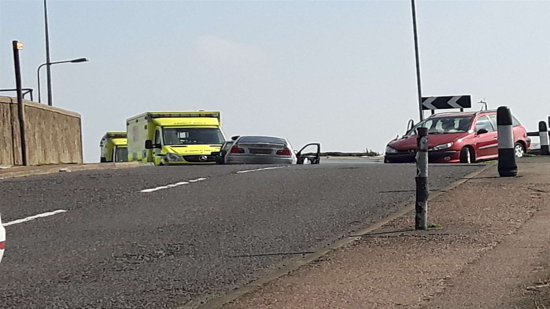 Ambulances at the scene this afternoon