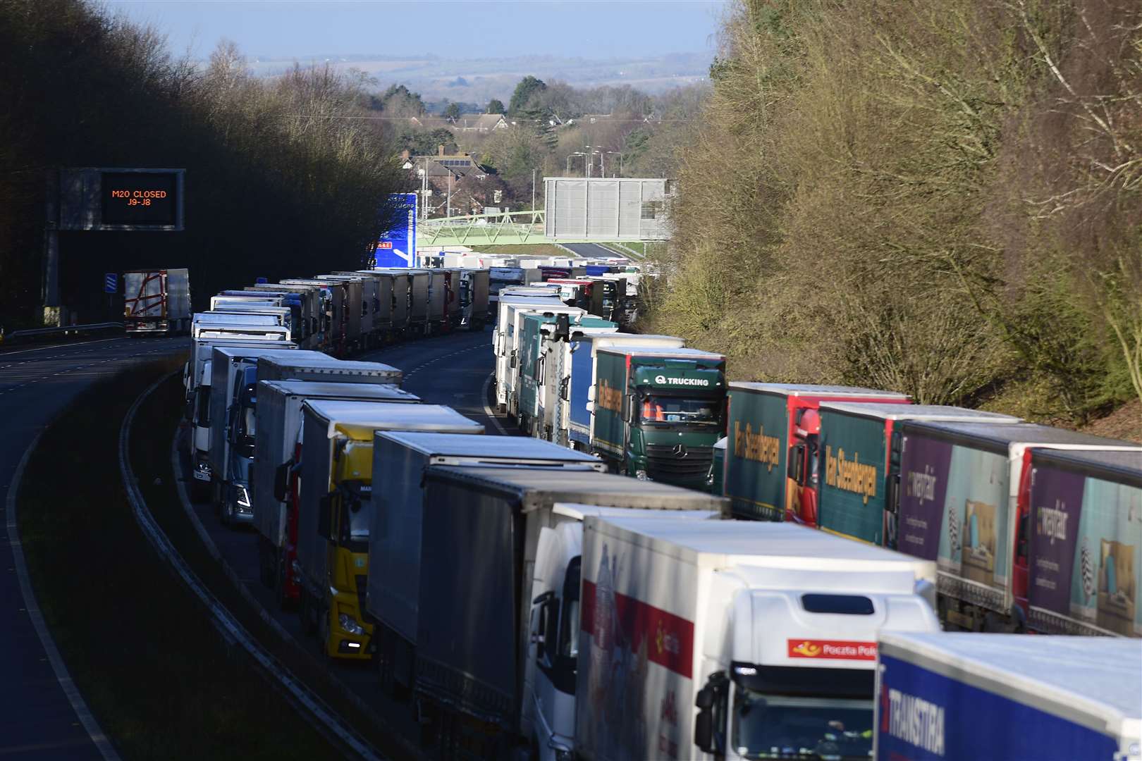 Operation Stack on the M20 over Christmas. Picture: Barry Goodwin