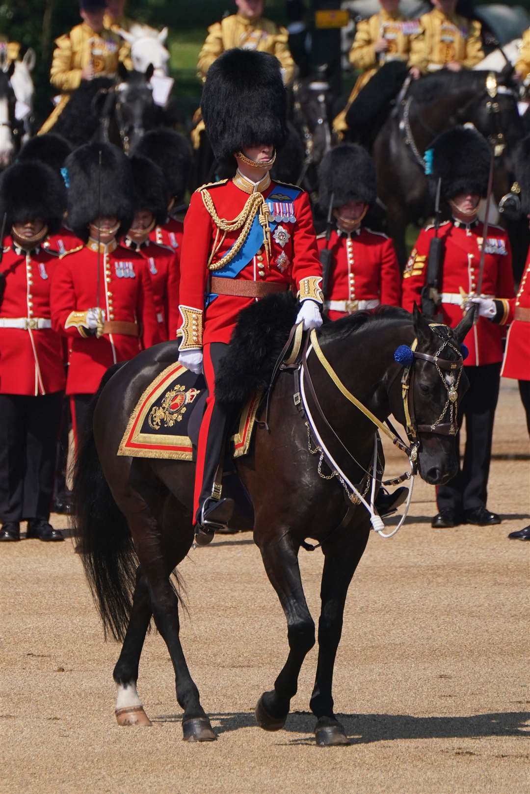 The Prince of Wales riding Darby (Jonathan Brady/PA)