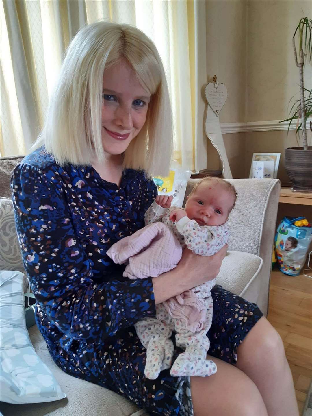 Helena Purcell with her daughter Mila (NHS England/PA)