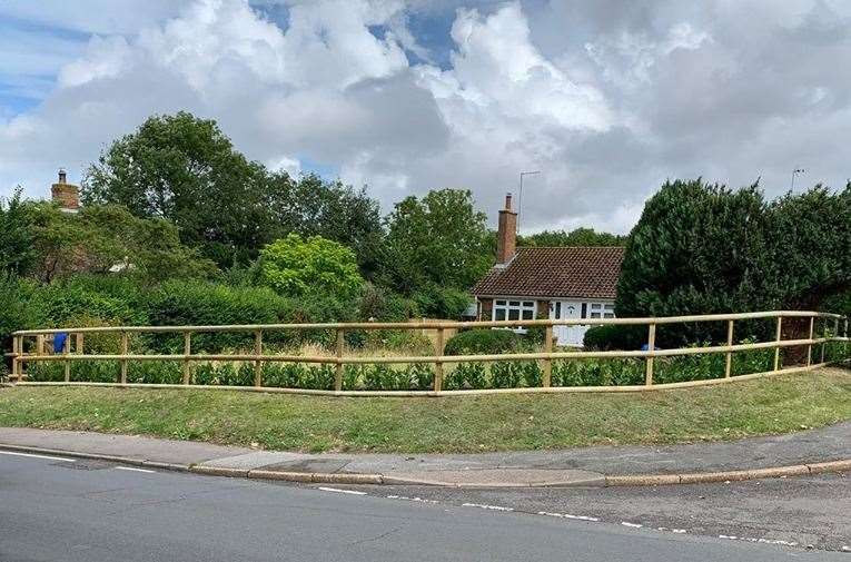 The Cronks had shrubs planted in an effort to shield their home from the road