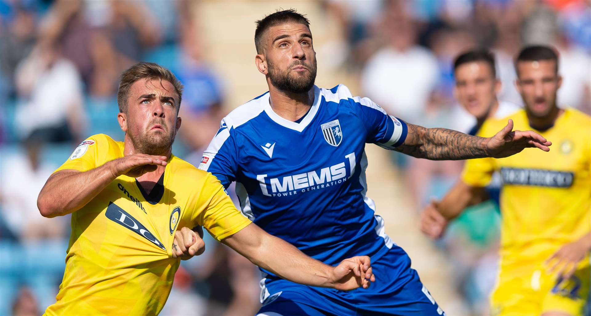 Max Ehmer up against Wycombe Wanderers at Priestfield Picture: Ady Kerry