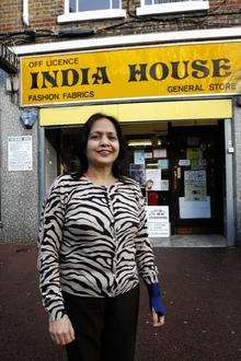 Usha Sheikh outside the India House in Chatham