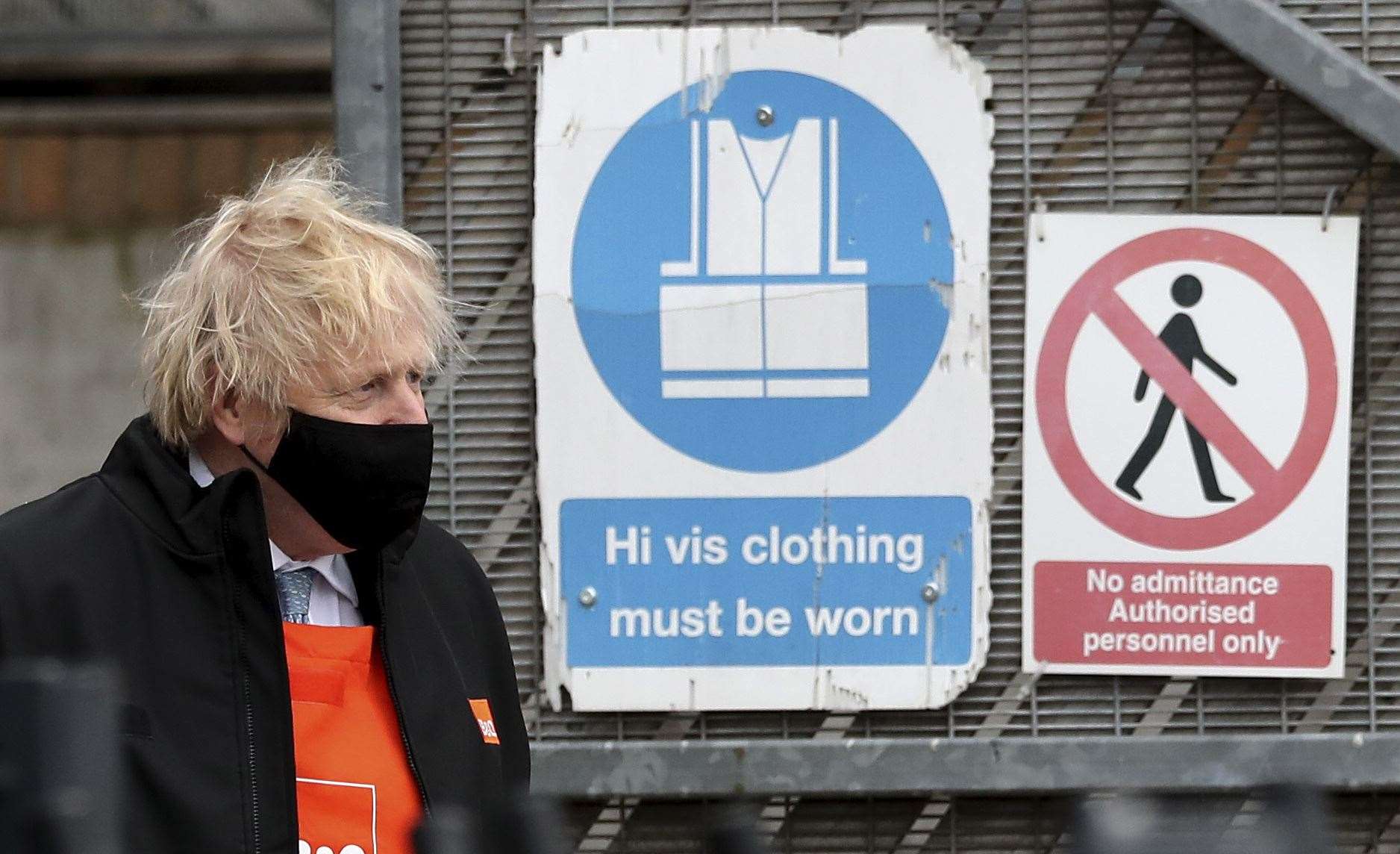 Boris Johnson, visiting a B&Q store in Middlesbrough, said steel was an ‘important national asset’ (Scott Heppell/PA)