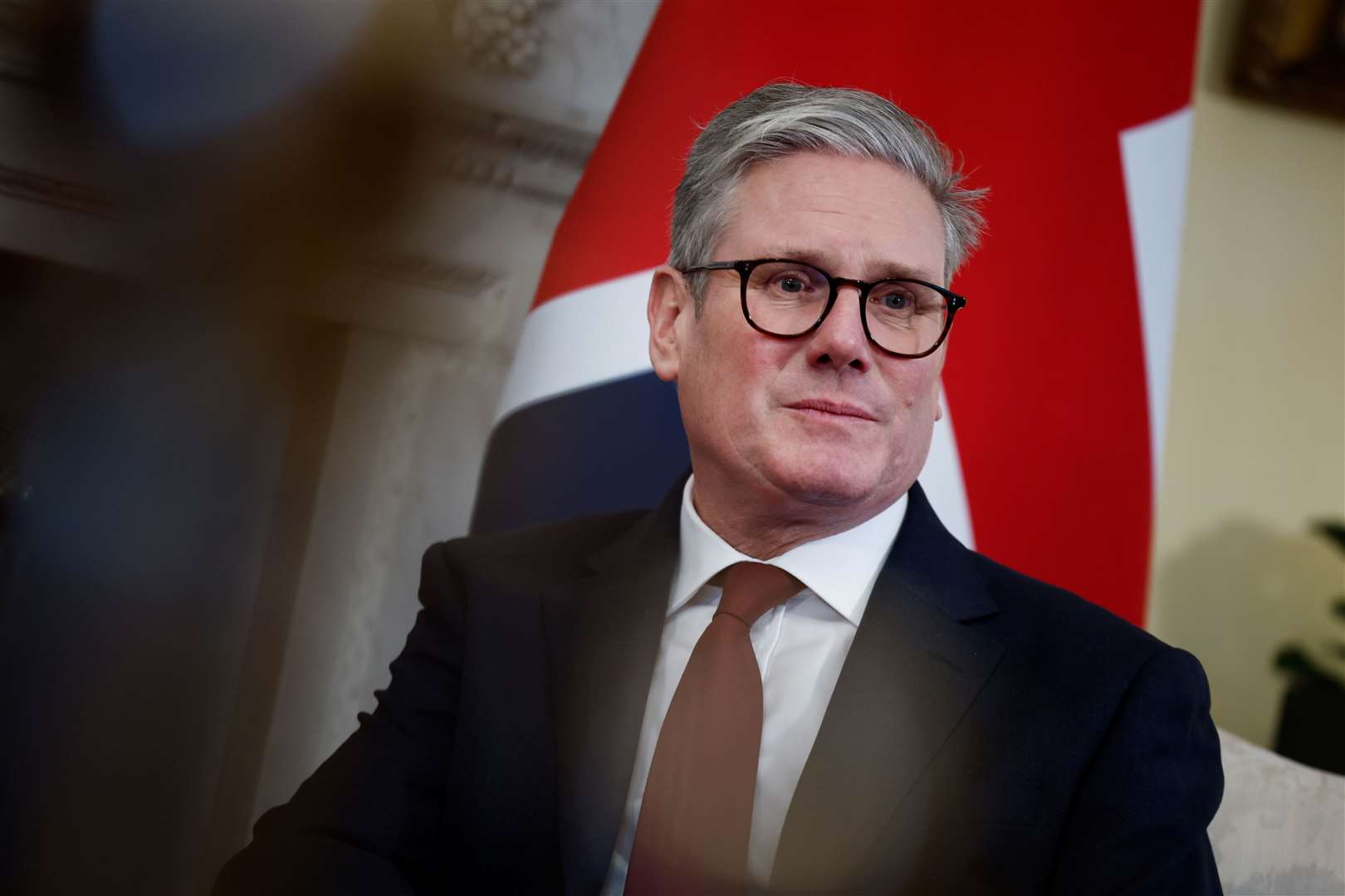 Prime Minister Sir Keir Starmer during a meeting with the President of the European Council, Antonio Costa, at 10 Downing Street (Benjamin Cremel/PA)