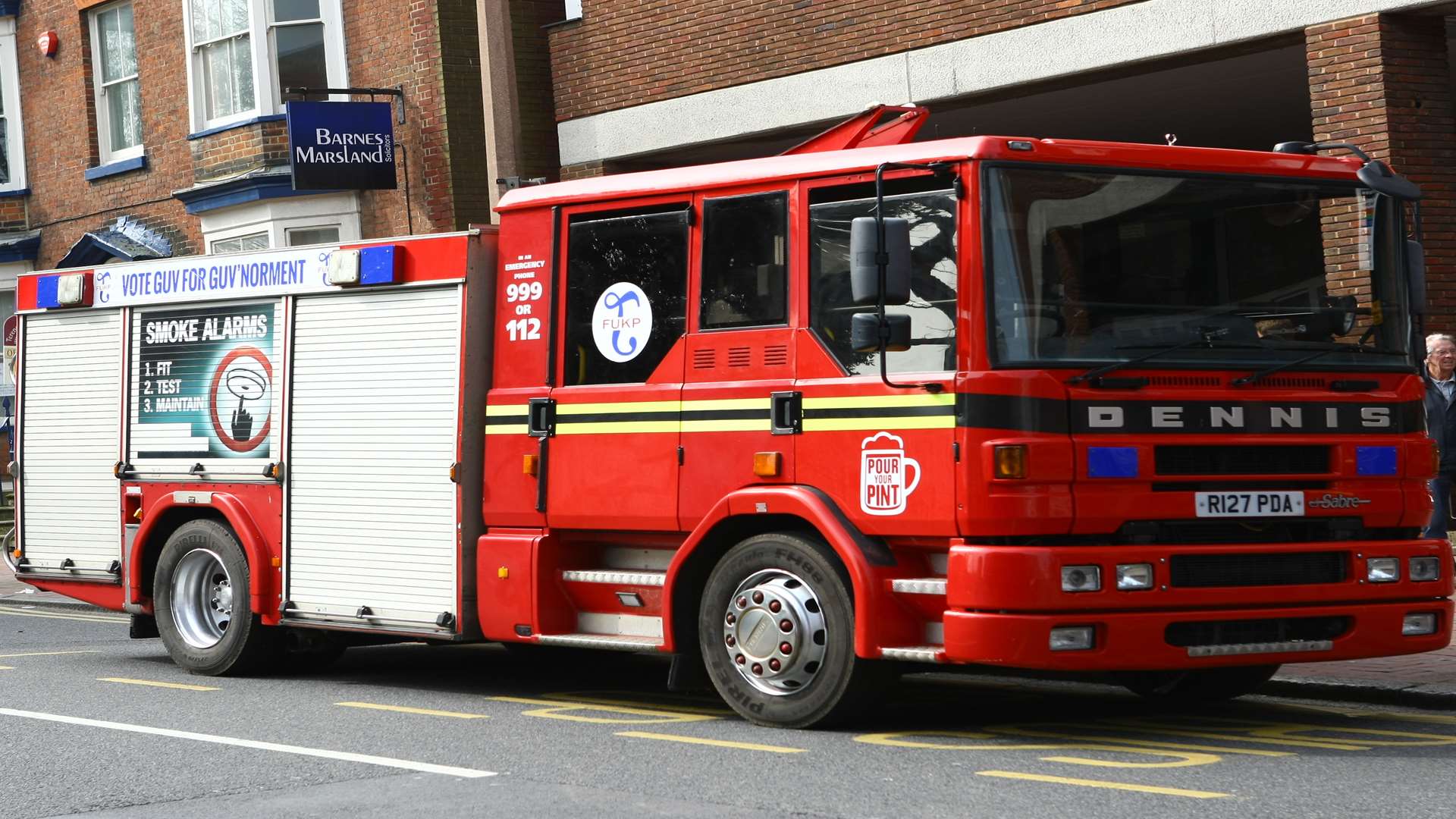 Firefighters freed the woman from the car in Harbledown