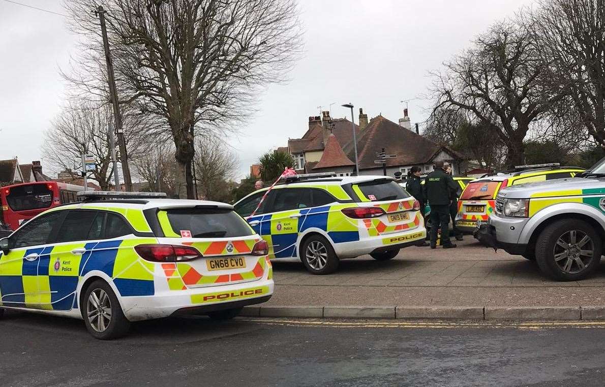 Ambulance crews were called to the scene after receiving a report had collapsed