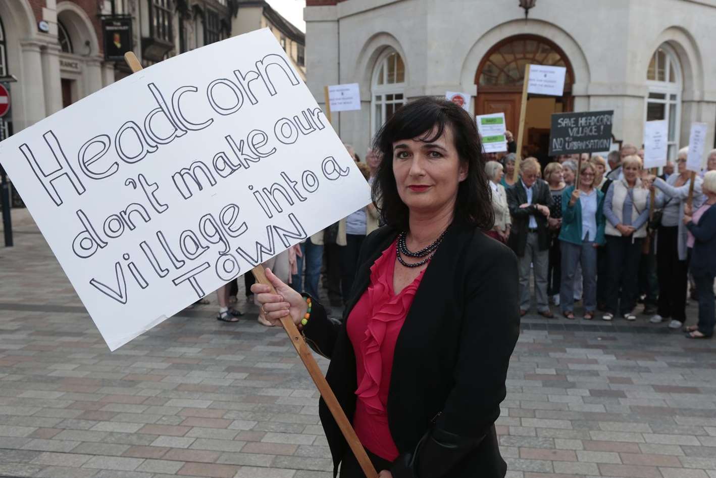 UKIP Cllr Christine Edwards-Daem presented a petition to Maidstone council on behalf of Headcorn residents.