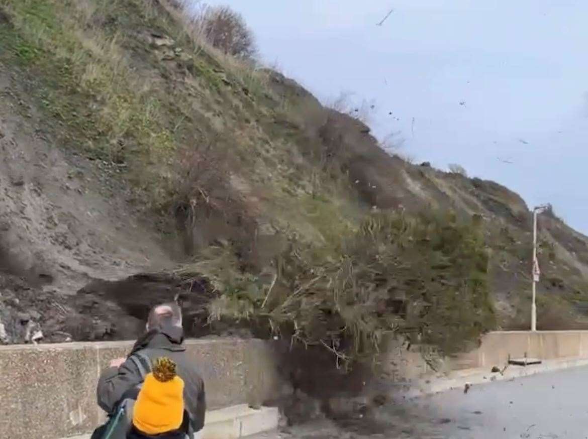 This is the third landslide in Folkestone in less than a month. Picture: Jon Beard