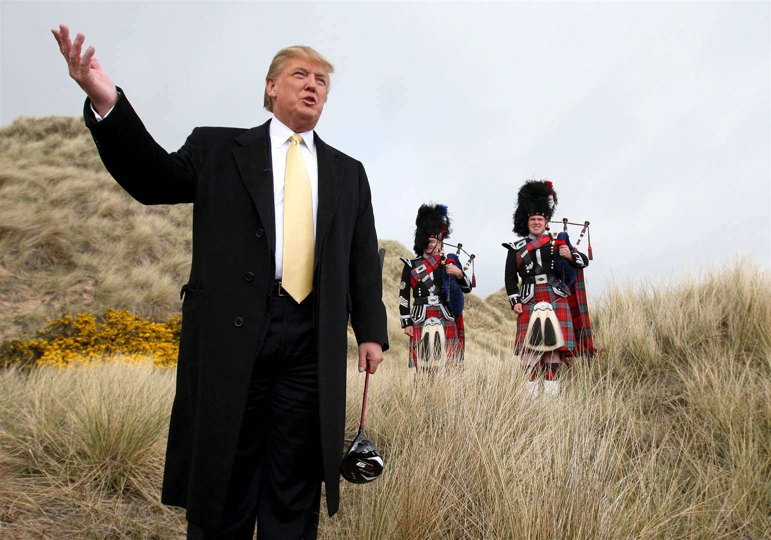 Donald Trump was eventually granted planning permission to build a gold course on the Menie Estate in Aberdeenshire (Andrew Milligan/PA)