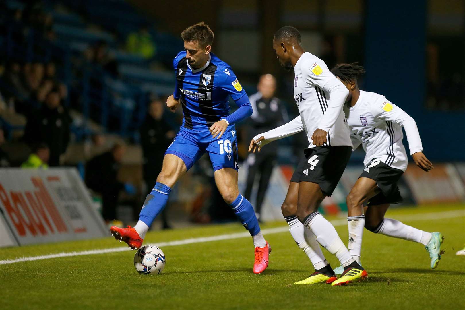 Gillingham midfielder Olly Lee working hard Picture: Andy Jones