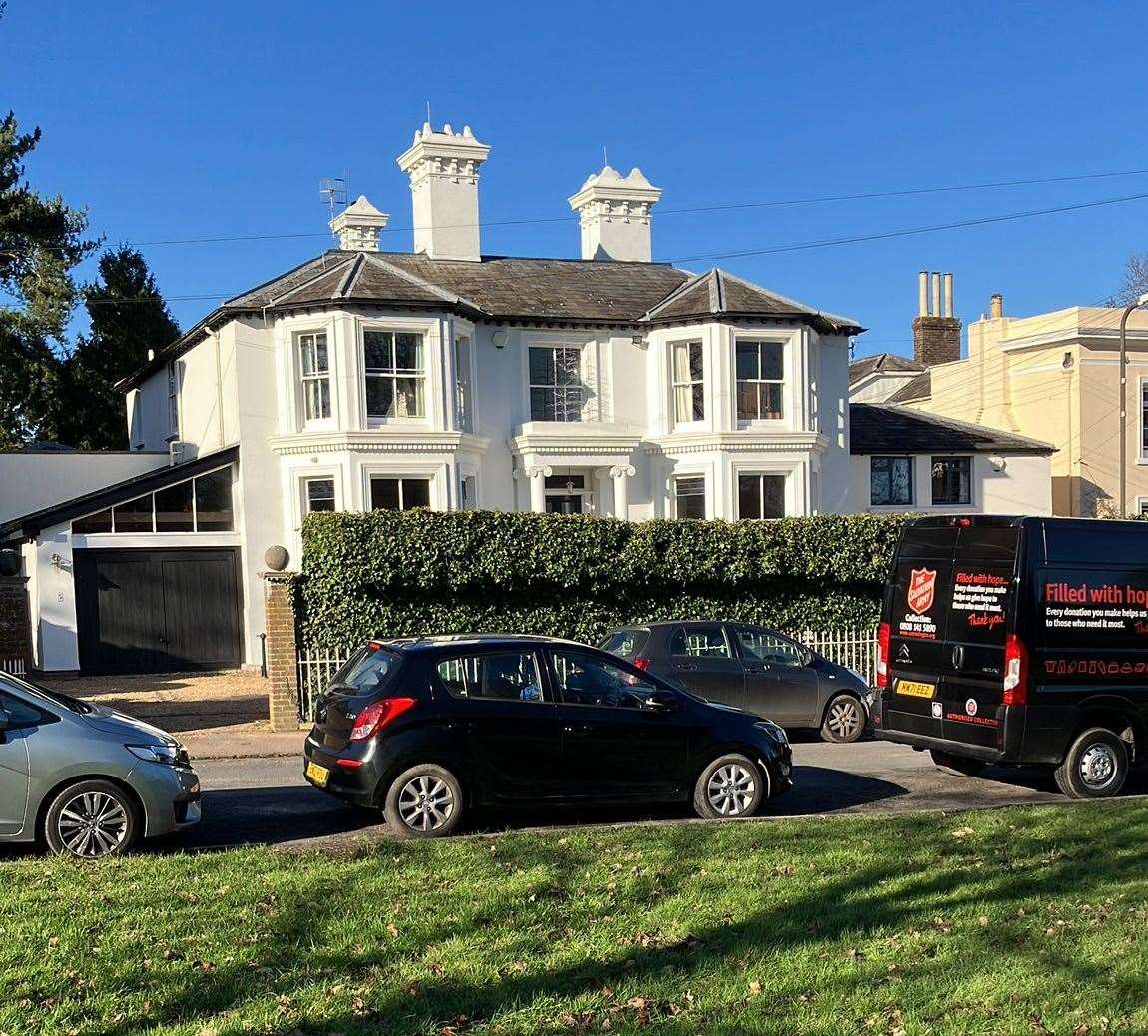 The house in Pembury, facing the Village Green, where a mobile home will go