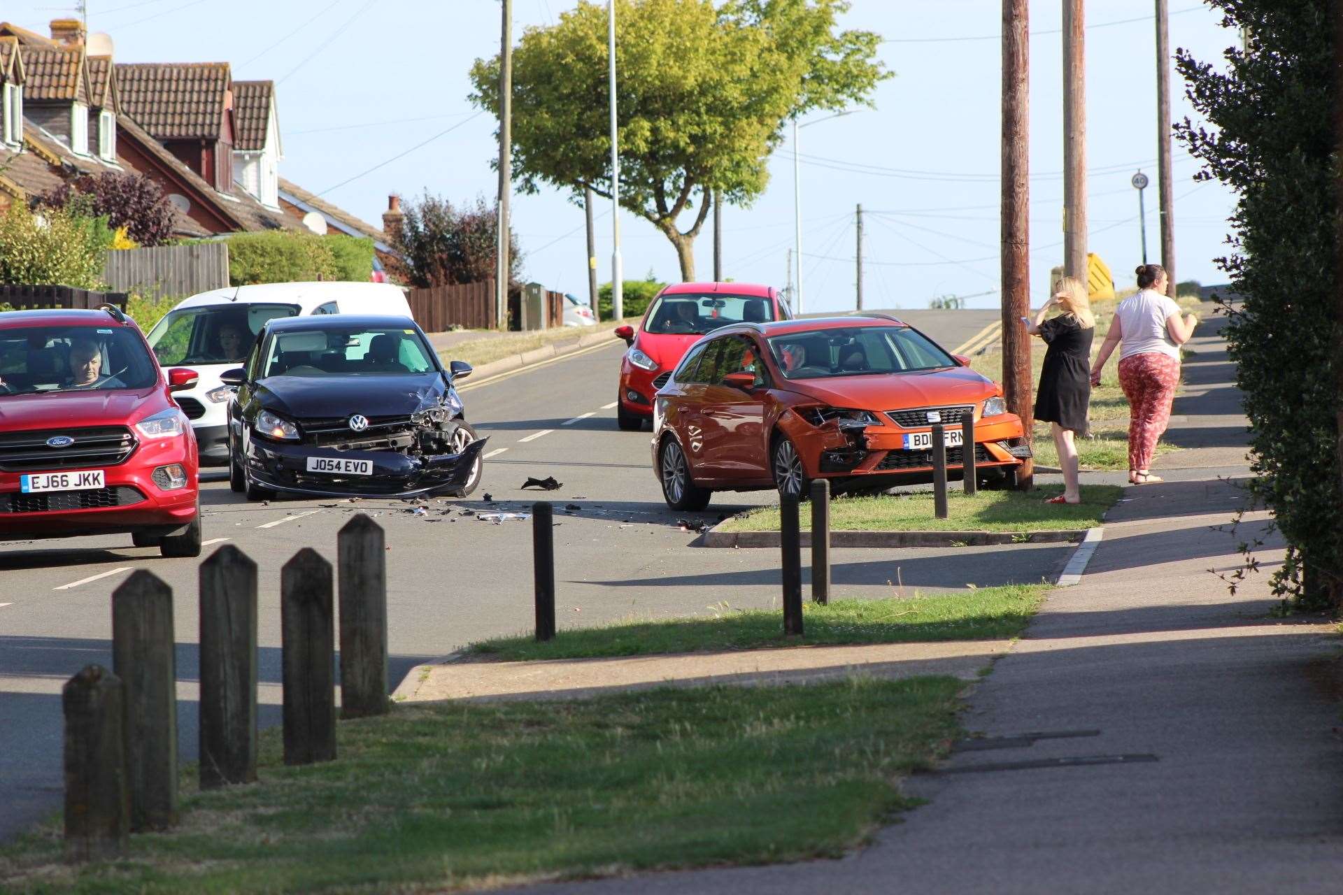 A two-car crash in The Broadway, Minster, ended up closing the road for three hours (14962238)