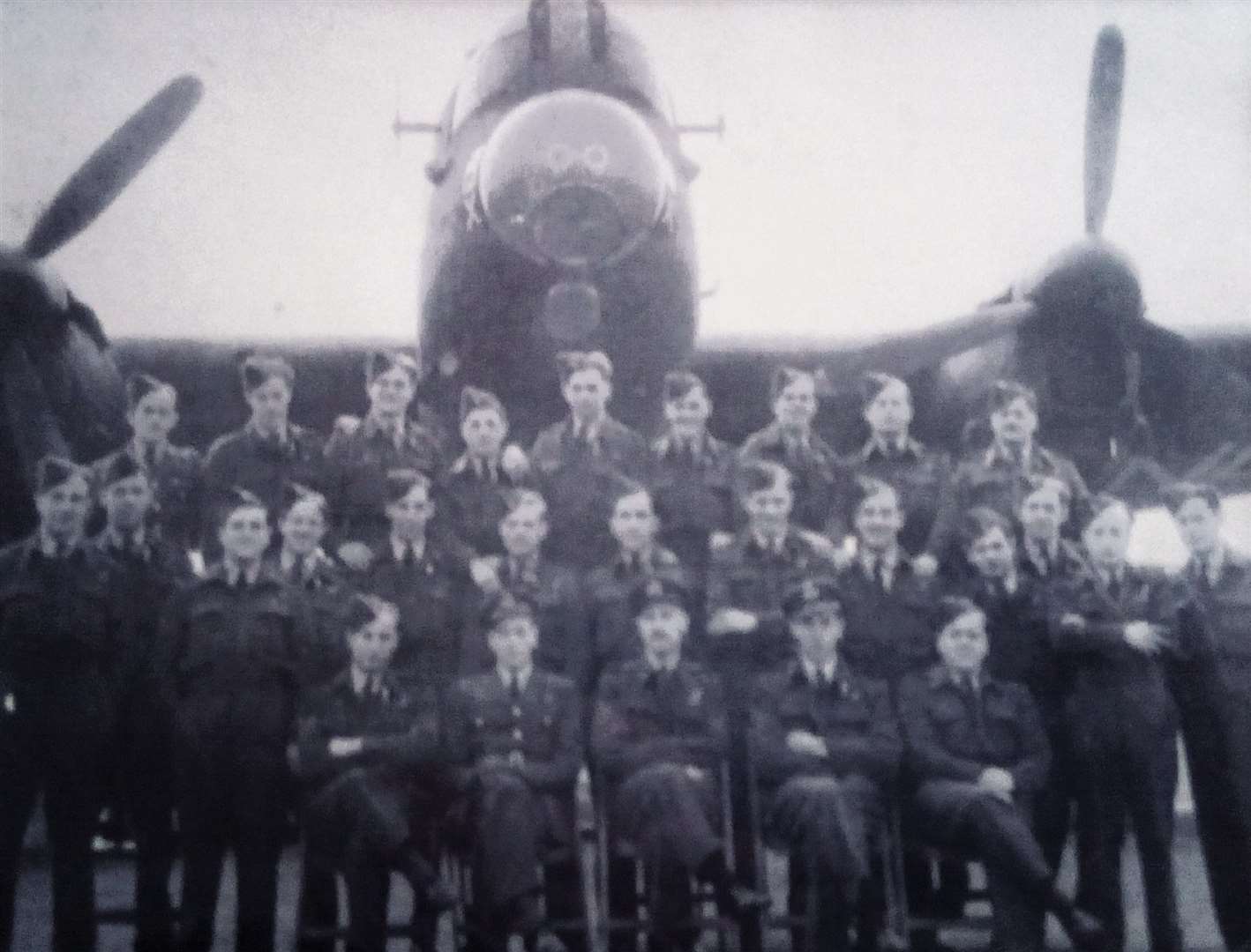 Flight Sergeant Tye with his RAF squadron