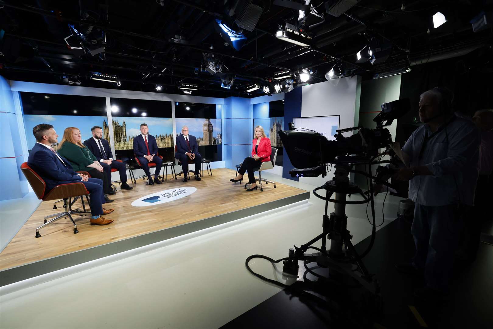 The UTV Election Debate with moderator Vicki Hawthorne lasted an hour (Kelvin Boyes/Press Eye/PA)