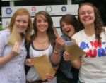 Pupils celebrating at Maidstone Grammar School for Girls. Picture: Chris Hunter