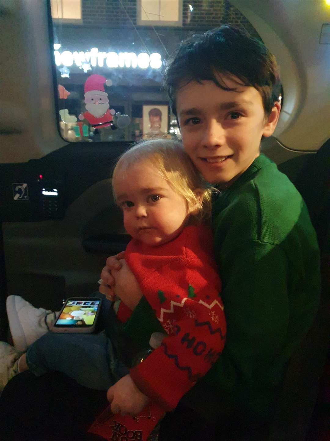 The black cab ride meant Alfie could spend time with brother Teddie (Handout/PA)