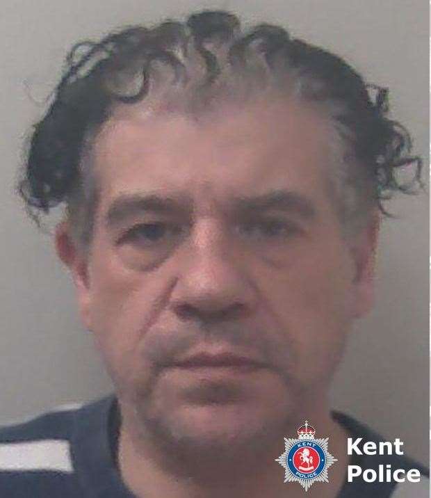 Maidstone man Gaberiel Gibson, 47, was jailed for multiple violent offences. Picture: Kent Police