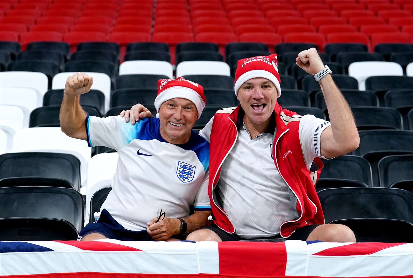 England fans in the stands ahead of the game (Martin Rickett/PA)