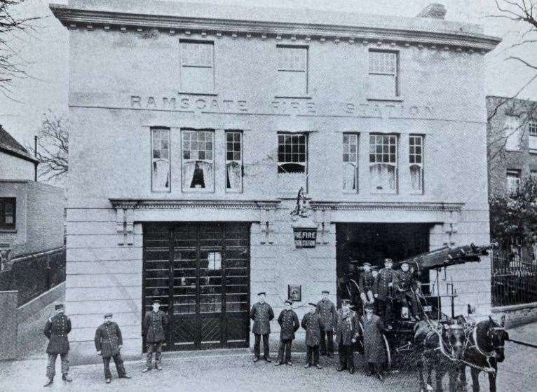 A picture of the former Ramsgate fire station before 1915 showed the brigade with a horse-drawn engine. Picture: Ramsgate Town Council