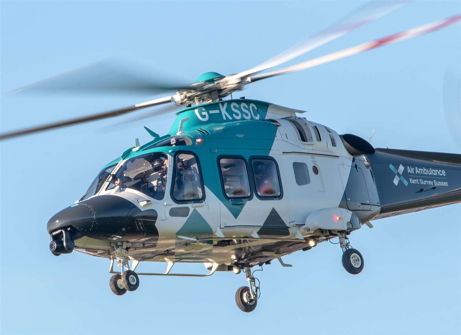 An Air Ambulance was spotted landing at Ebbsfleet Academy