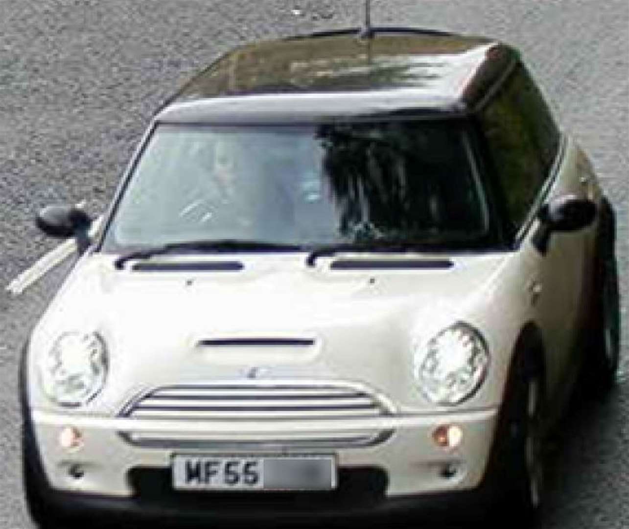 Alexandra Morgan’s car, a white Mini Cooper in which she was last seen putting petrol in at a garage in Cranbrook, Kent, on the morning of November 14 (Kent Police/PA)