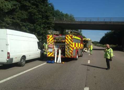 The scene of the crash. Picture: Kent Police Roads Unit.