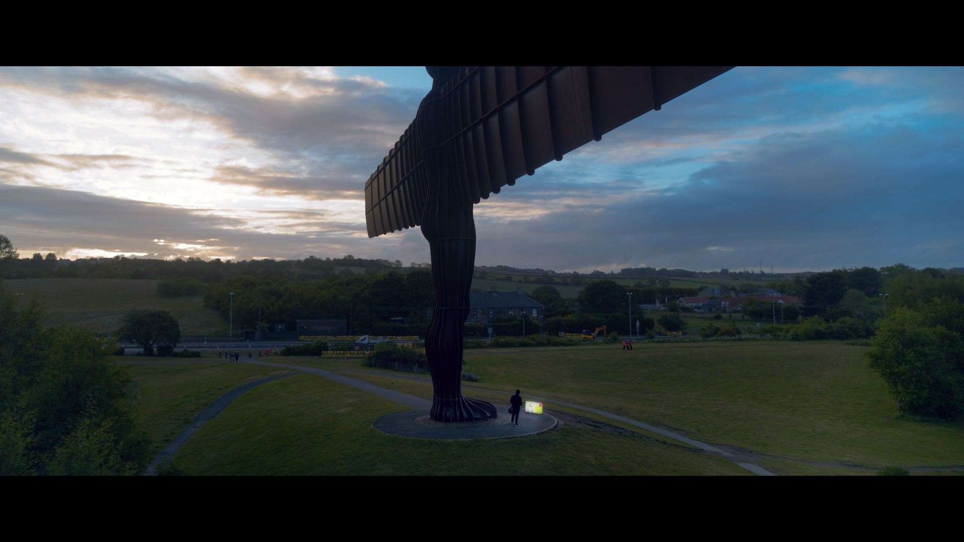 The Angel of the North appears in the film (BBC/ITV/Channel 4/Channel 5/PA)