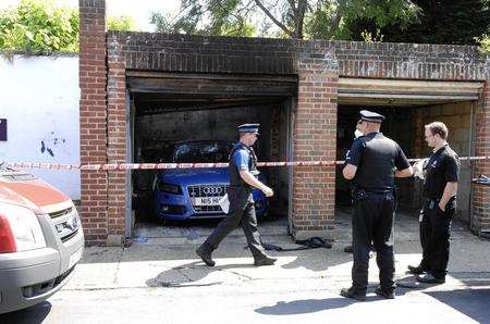 The scene in Orchard Street, Canterbury