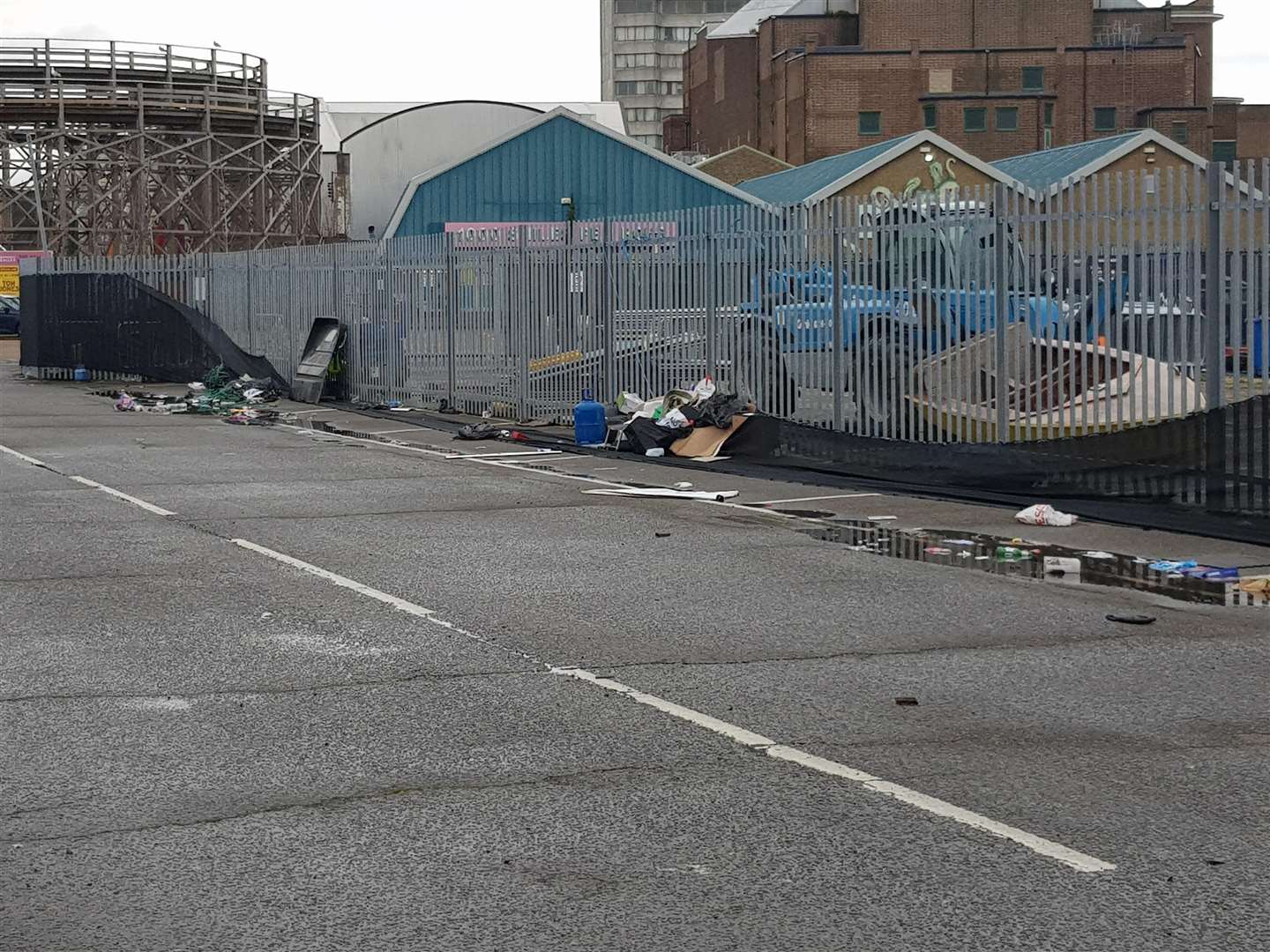 Residents and business were angry at the amount of rubbish and human waste reportedly at the site in Margate