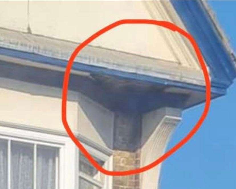 The damaged building in Sheerness High Street. Picture: John Bower