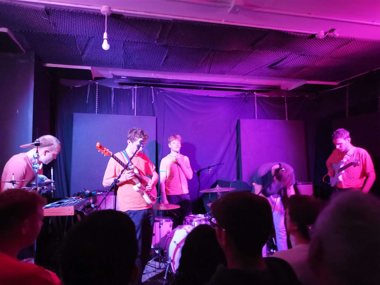 Pictured - Squid performing at Elsewhere in Margate in 2019