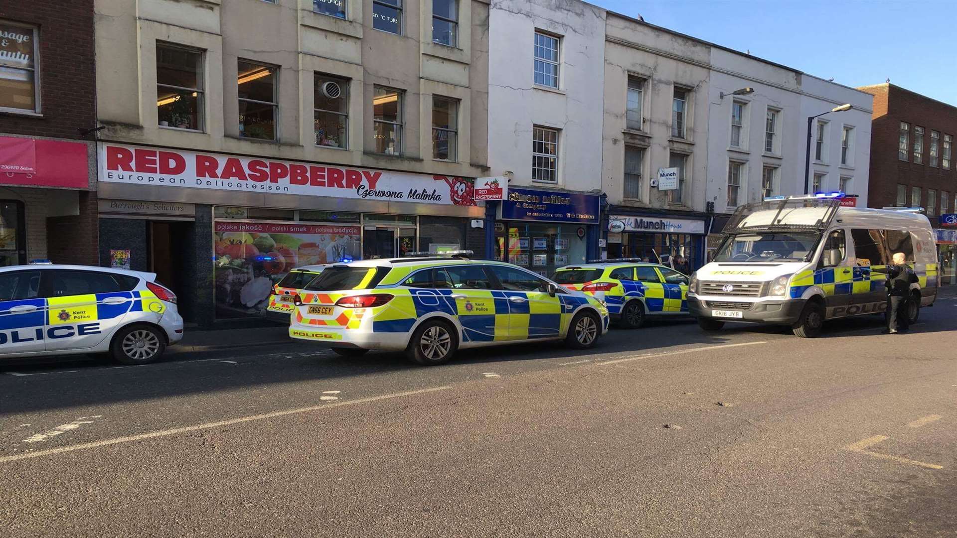 There was a large police presence in King Street. Picture: Jessica Finn