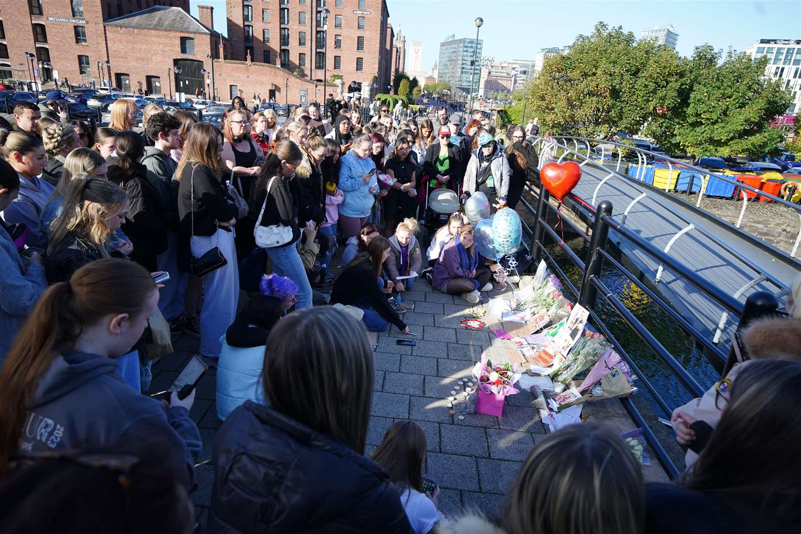 Fans attend a vigil for Liam Payne (Peter Byrne/PA)