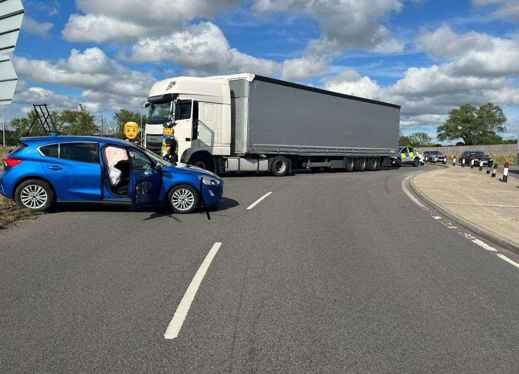 Police were called to the road just before 5pm, yesterday. Picture: British Transport Police