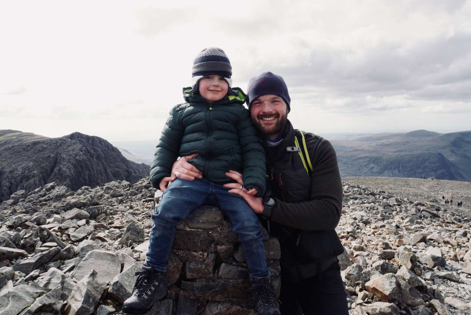 Jasper at the summit of Scafell Pike (Peter Dunsmore/PA)