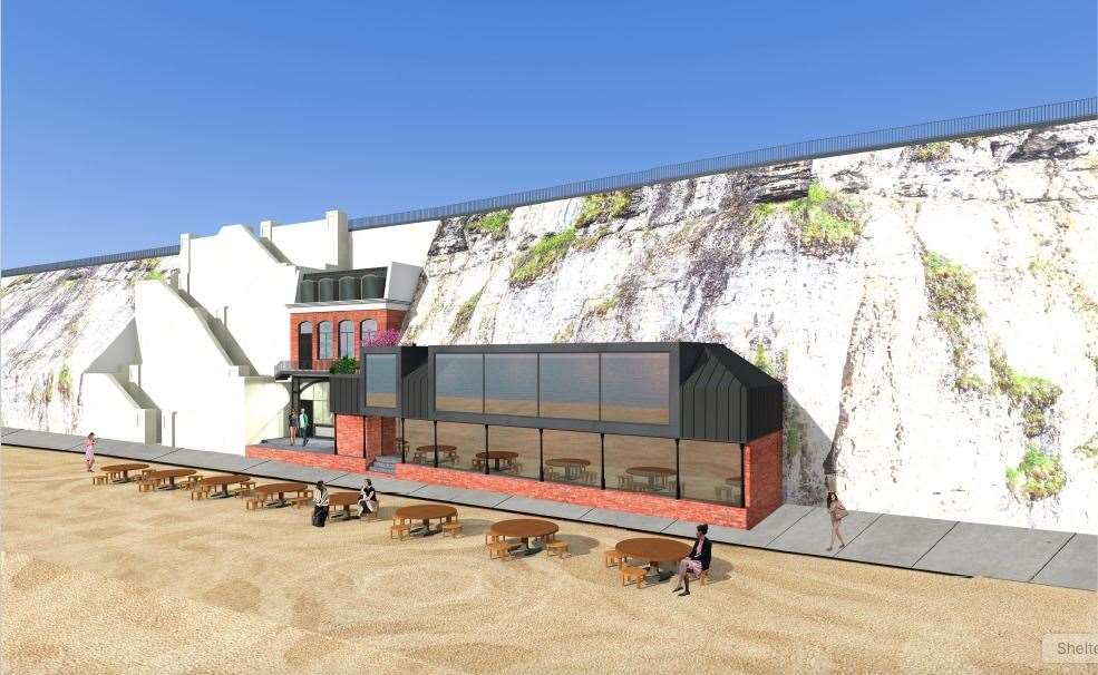 A CGI of how the restaurant and yoga studio could look if approved. Picture: Justin van Oortmerssen/TDC (25592453)