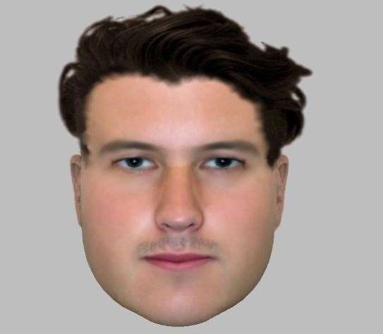 An e-fit image of a man has been issued by detectives following a sexual assault. Picture: Kent Police