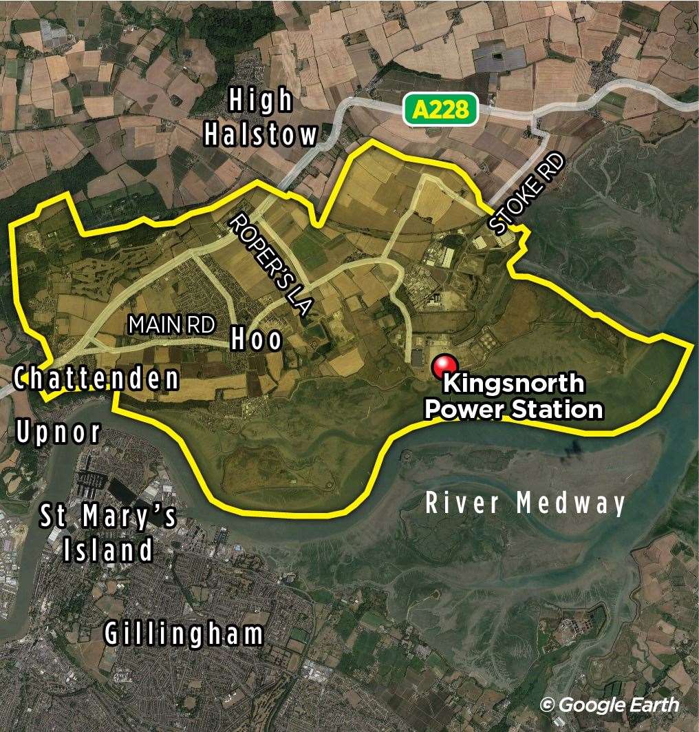 The area covered by the Hoo St Werburgh and Chattenden Neighbourhood Area