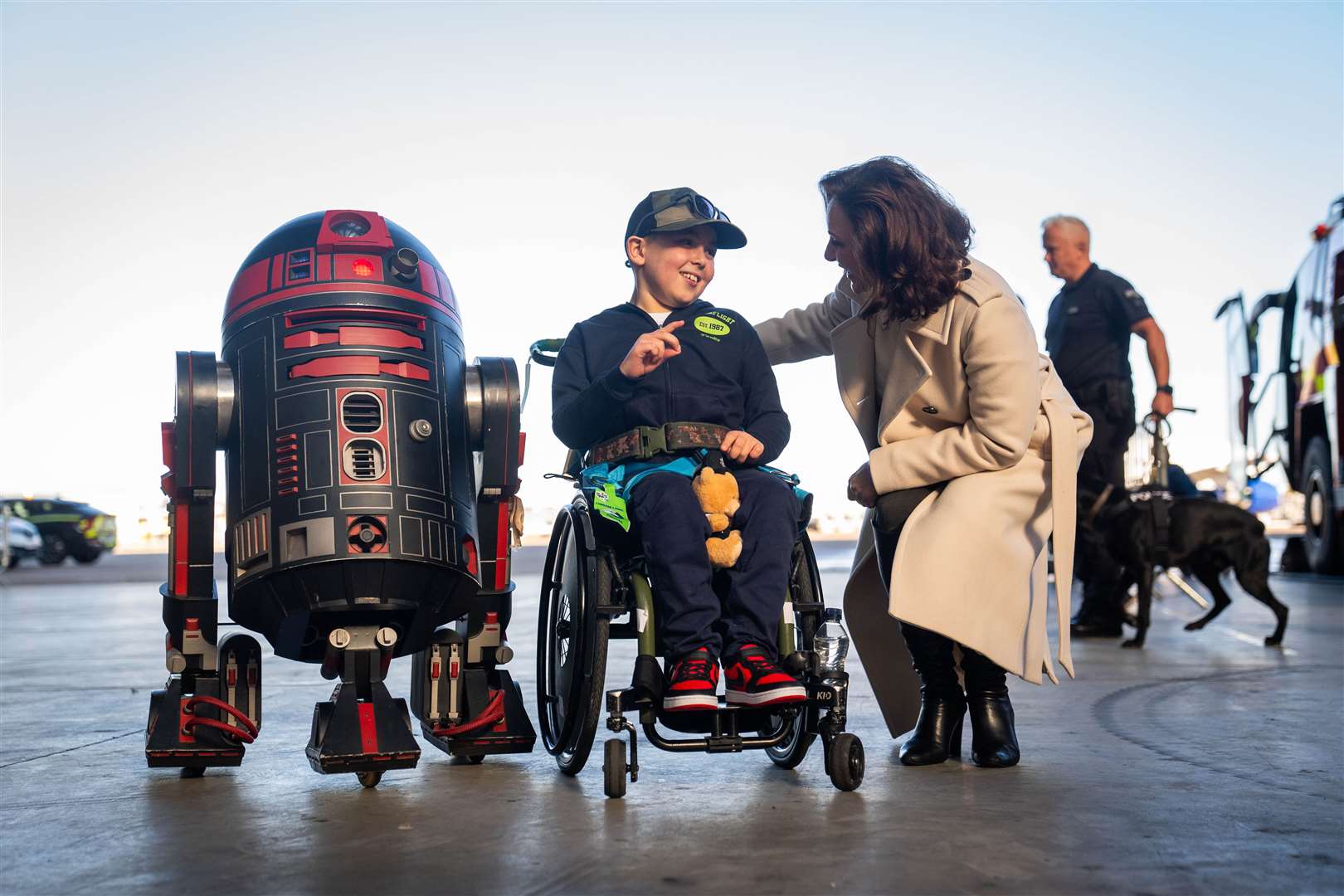 Shirley Ballas speaks with Alex Knowles, nine, from Morecambe (James Manning/PA)