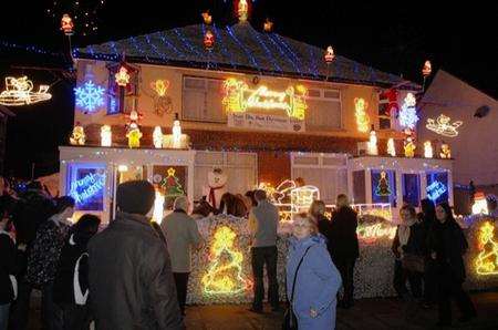 The Christmas display lights up South Street, Canterbury, after Friday's switch-on