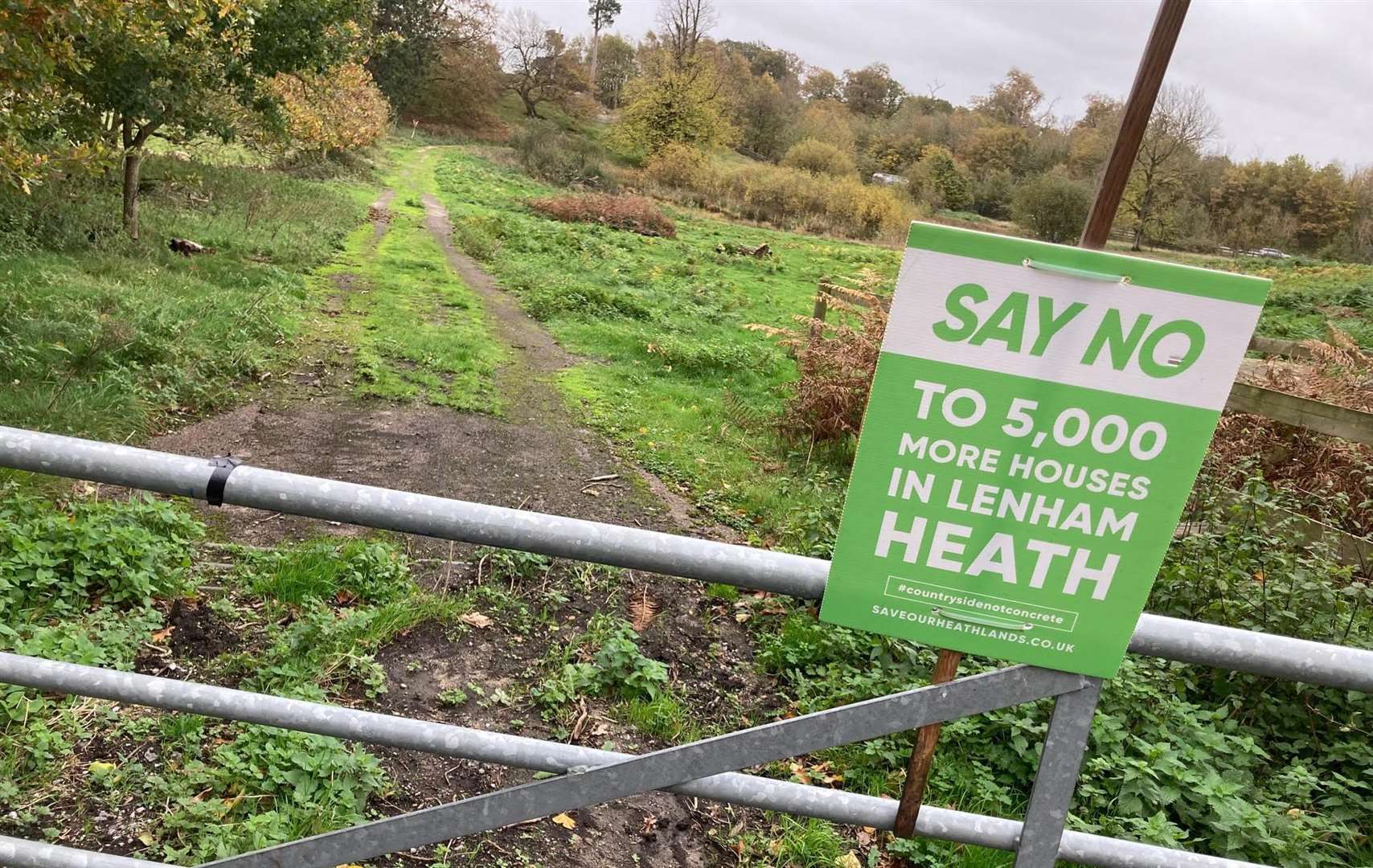 One of the many signs saying "no" to 5,000 homes at Lenham Heath