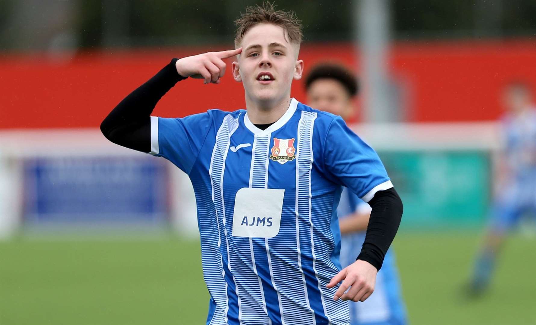 Charlie Young celebrates putting Metrogas under-14s 2-0 ahead. Picture: PSP Images