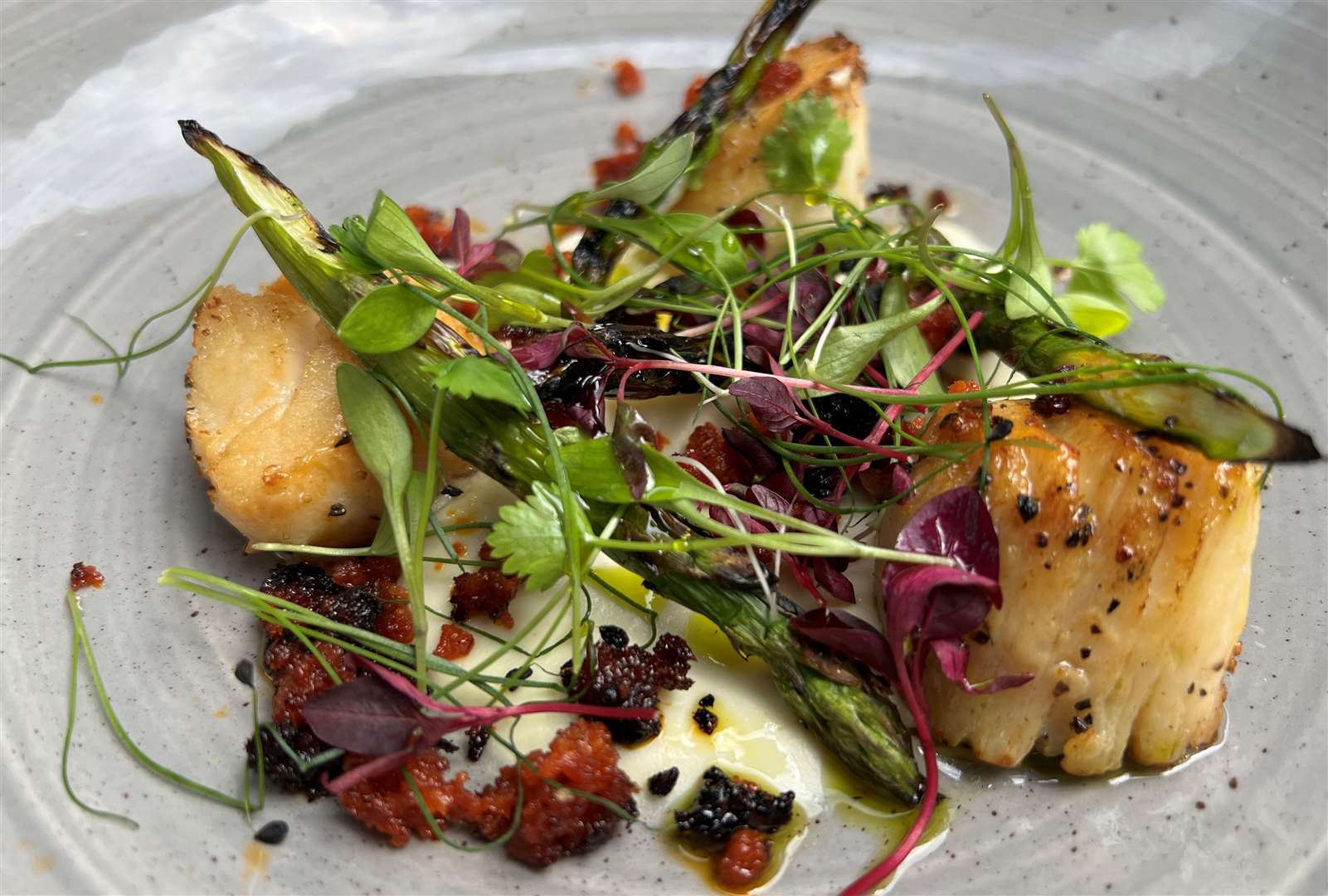 The scallops and those pesky chorizo crumbs